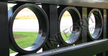 Custom Rings Ornamental Aluminum Fence Panels With Circle Option