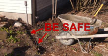 Utility Lines Preperation of Landscape Before Digging To Install Aluminum Fencing To Avoid Hitting Underground Utility Lines