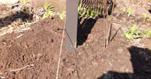 Dig Post Holes Digging Aluminum Posts To Attach Fence Panels and Gates