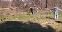 Walk the Area Walking Landscape Where Aluminum Fence and Gate Will be Installed
