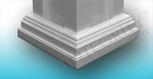 Decorative Post Skirts Ornamental Aluminum Column Skirt In White