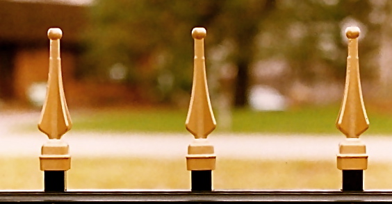 Golden Finials Excelsior Aluminum Fence Finials In Gold Finish