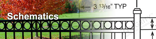 Aluminum Fence Architectural Schematics