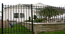 Custom Horizontal Rails Additional Horizontal Rails Added On To Bella Vista Residential Aluminum Fence Panels