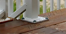 Welded Flange Posts Custom Aluminum Fence Post Flanges Welded Offset in White